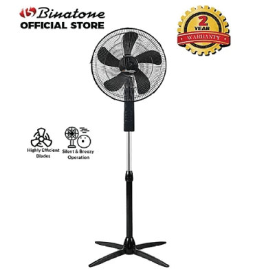 Binatone Standing Fan | VS-1657, High efficiency blades, Silent & breezy, Power 40W, Long life motor
