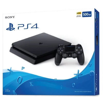 Sony PlayStation 4; Slim with 2 Controllers & Games (PS4) | 500GB