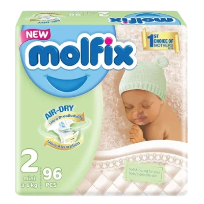 Molfix Diapers | Size: Mini | Jumbo pack (96pcs)