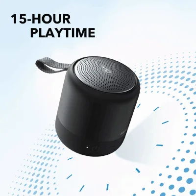 Soundcore Anker Mini 3 Bluetooth Speaker, BassUp and PartyCast Technology, USB-C, Waterproof IPX7, Black - Image 3
