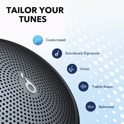 Soundcore Anker Mini 3 Bluetooth Speaker, BassUp and PartyCast Technology, USB-C, Waterproof IPX7, Black - Image 5