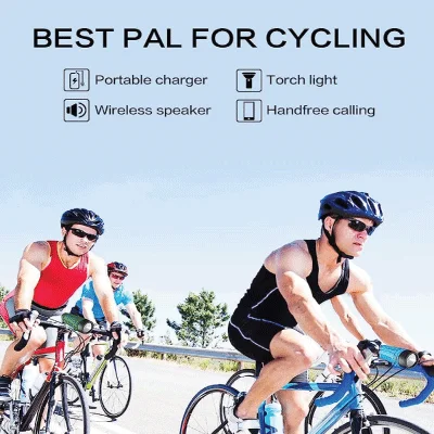 ZZealot S1 Bluetooth Speaker with Flashlight AND RADIO | Portable Speaker Waterproof IPX5 Wireless Bike Speaker, 4000mAh Battery, LED Light, TF Card Play, for Outdoor Use - Image 7