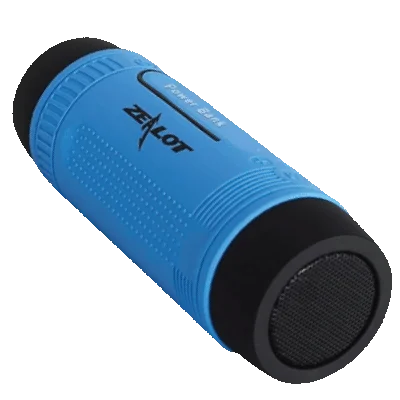 ZZealot S1 Bluetooth Speaker with Flashlight AND RADIO | Portable Speaker Waterproof IPX5 Wireless Bike Speaker, 4000mAh Battery, LED Light, TF Card Play, for Outdoor Use