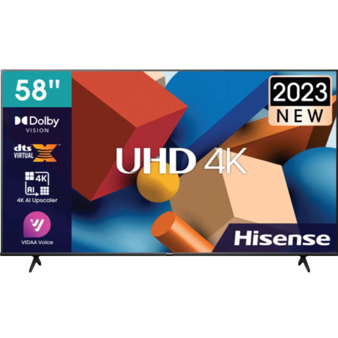 Hisense 58", 4K Ultra HD Smart TV Wifi Noir, Operating System VIDAA | 58A6K