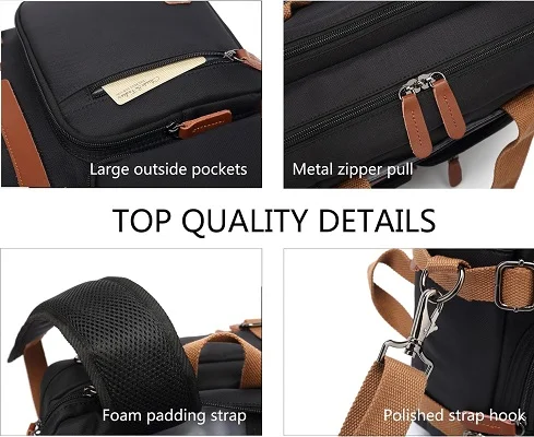 CoolBell 17.3″ Convertible Backpack/Laptop Bag | CB-500S-[3 in 1] Multi-functional Briefcase for Men Women Business Work Travel - Image 3