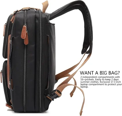 CoolBell 17.3″ Convertible Backpack/Laptop Bag | CB-500S-[3 in 1] Multi-functional Briefcase for Men Women Business Work Travel - Image 4