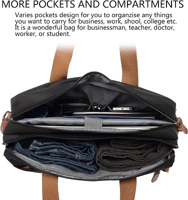 CoolBell 17.3″ Convertible Backpack/Laptop Bag | CB-500S-[3 in 1] Multi-functional Briefcase for Men Women Business Work Travel - Image 5
