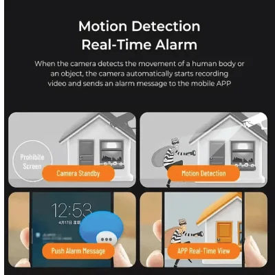 Wide Angle HD Portable Indoor Wifi Cctv Smart Home Security Mini Camera - Image 2