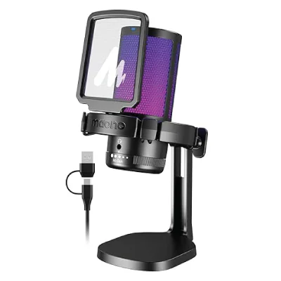 Maono DGM20 GamerWave Condenser USB Gaming RGB Microphone