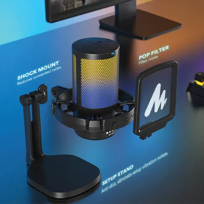 Maono DGM20 GamerWave Condenser USB Gaming RGB Microphone - Image 2