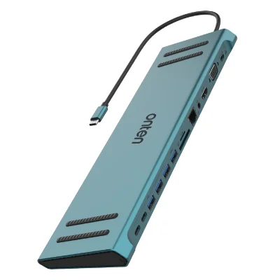 Onten 13-in-1 notebook multi-purpose dock-9199A, HDMI-compatible/Card Reader/RJ45, USB Type-C