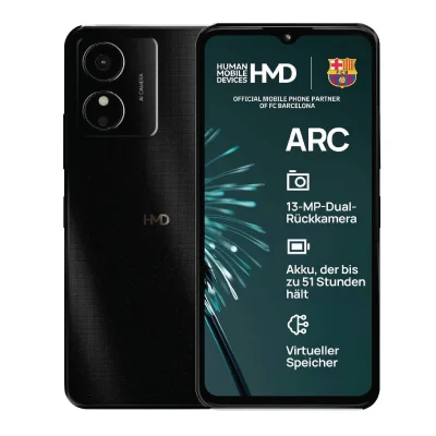 HMD Arc Smartphone16.6cm (6.52inches)  Android™ 14 (Go Edition), 4GB RAM , 64GB Storage, Li-Po, 5000 mAh Battery
