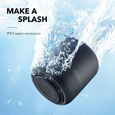 Soundcore Anker Mini 3 Bluetooth Speaker, BassUp and PartyCast Technology, USB-C, Waterproof IPX7, Black - Image 4