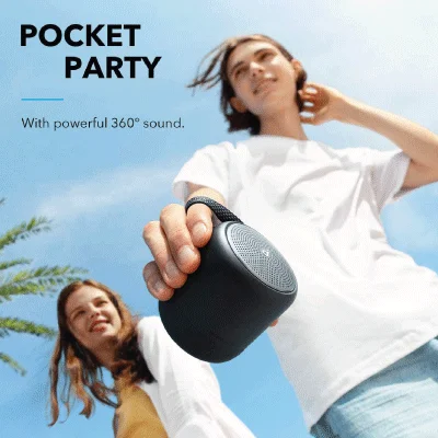 Soundcore Anker Mini 3 Bluetooth Speaker, BassUp and PartyCast Technology, USB-C, Waterproof IPX7, Black - Image 7