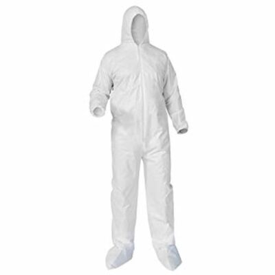 Prime Captain coverall (hood, boots, zip front and elastic wrists) Lightweight, breathable coverall fabric provides a cool, comfortable work environment