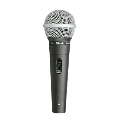 Ahuja AUD-98XLR Ahuja Microphone with 10 Mtr Cable + Mic Holder - Vocal