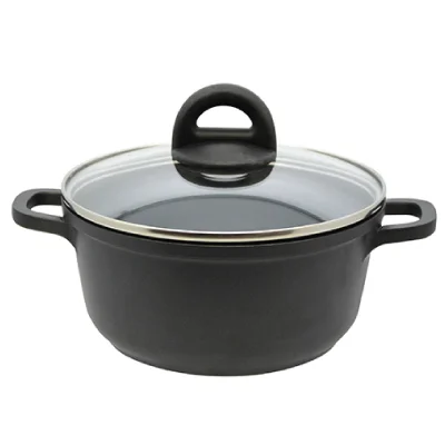 Black Line - 20cm (High) Pot with glass Cover