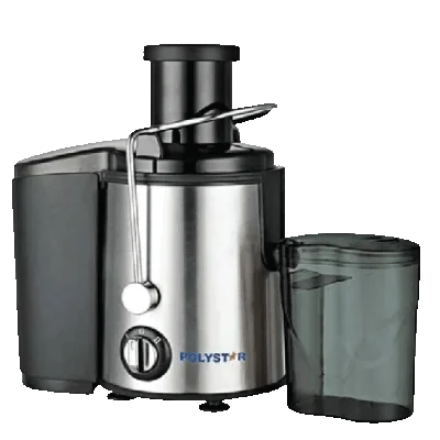 Polystar 65Mm Juice Extractor, Bs Plug Wide Feeder, Stainless Steel Housing Juice And Pulp Separate Design, Large Pulp Collector| PV-JE388