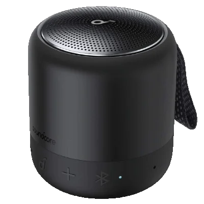 Soundcore Anker Mini 3 Bluetooth Speaker, BassUp and PartyCast Technology, USB-C, Waterproof IPX7, Black