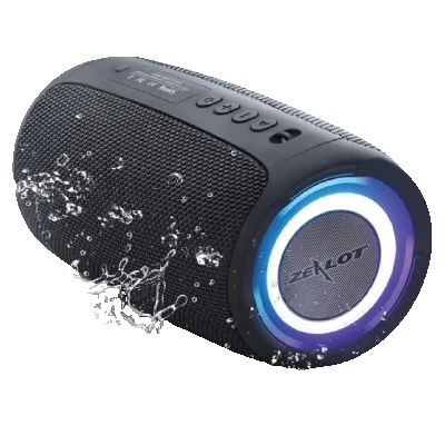 Zealot Portable Bluetooth Speaker | S61- IPX7 Waterproof with 20W Loud Stereo Sound, Outdoor, 40H Playtime, RGB Light, Dual Pairing for Home, Party