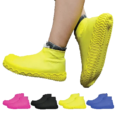 Reusable Silicone Shoe Covers/ Waterproof Rain Shoes Covers Rain Boot Overshoes Camping Slip-resistant Rubber Outdoor