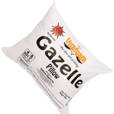 Vitafoam Vita Gazelle fibre pillow covered | lightweight and hypoallergenic.