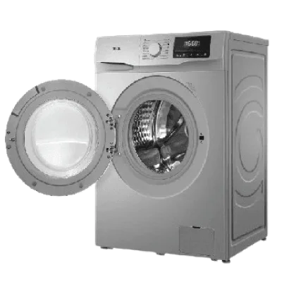 TCL-F608FLS, 8Kg, Front Load, Digital Display, 1000RPM, Memory Backup, SS Honeycomb Drum, Magic Filter, Add Garment, Silver