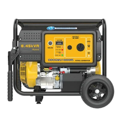 Haier Thermocool Odogwu10000RS. 8.45kVA/6.75kW. 4 stroke, OHV, forced air cooled, remote control start, 420cc single cylinder engine. Suitable for very heavy loads.