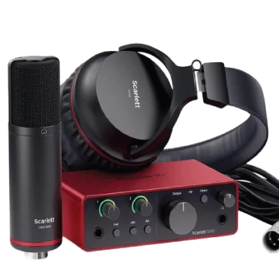 Scarlet 2i2 Studio - 3rd Generation Scarlett USB Audio Interface for Recording, Songwriting, Streaming and Podcasting