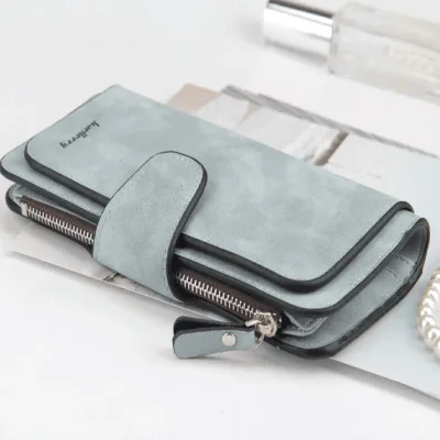 Baellery Women's Suede Leather Fashion Wallet for Women