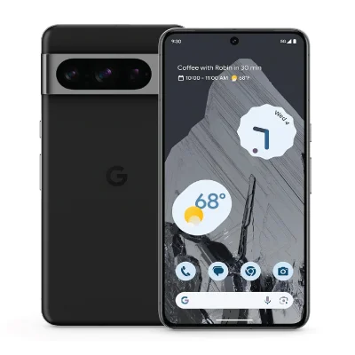 Google Pixel 8 Pro Smartphone with Telephoto Lens and Super Actua Display, 24-Hour Battery, Obsidian, 128 GB